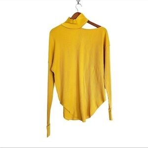 Free People Mustard Long Sleeve Top
